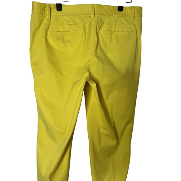 2/$30 Talbots 8 Yellow Chartreuse Relaxed Chino Pants - Picture 9 of 16